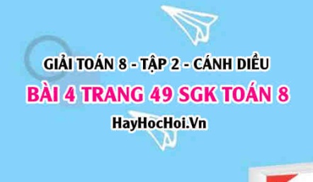 Bài 4 trang 49 Toán 8 Tập 2 Cánh Diều